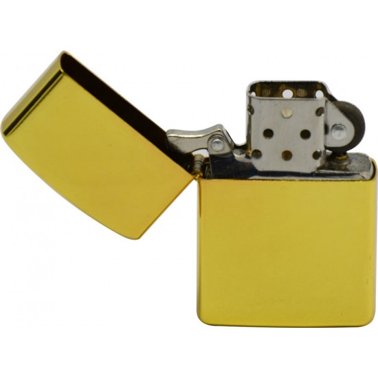 Bricheta aurie  tip Zippo, sublimabila in cutie cadou metalica