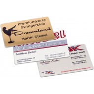 Carte de vizita din aluminiu argintiu 0,2mm